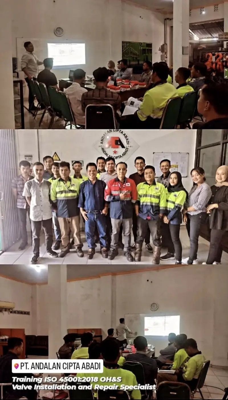 Sesi pelatihan internal terkait ISO 45001